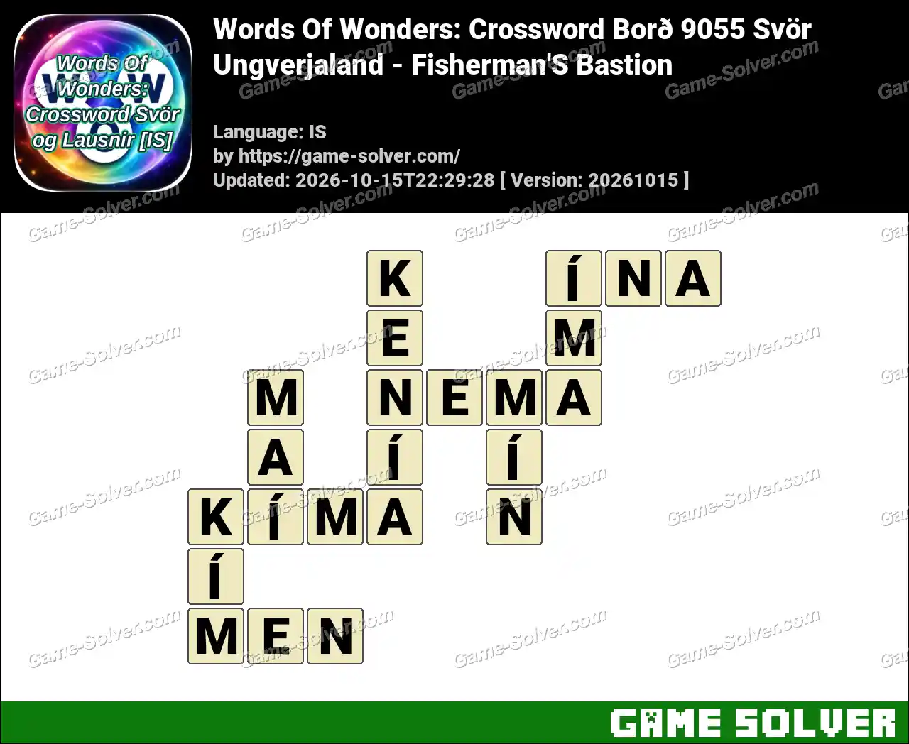 Words Of Wonders: Crossword Borð 9055 Svör – Ungverjaland – Fisherman’S Bastion
